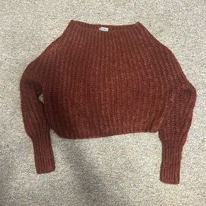 Tobi Red Sweater Off Shoulder